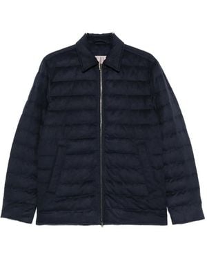 Herno Zip-Up Collared Padded Jacket - Blue