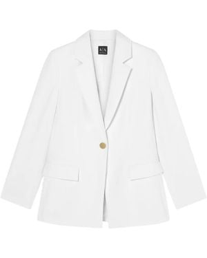 ARMANI EXCHANGE Single-Breasted Blazer - White