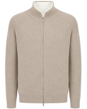 Lardini Cárdigan Con Cremallera - Blanco