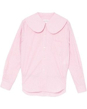 Comme des Garçons Gingham Peter-Pan Collar Shirt - Pink