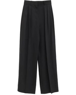 Loewe Pleated-Front Trousers - Black