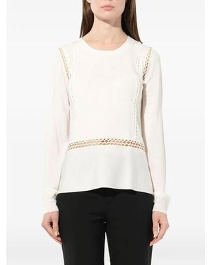 Chloé Top With Scalloped Eyelets - White