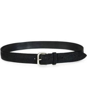 Orciani Blade Textured Leather Belt - Black