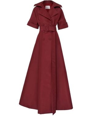 Carolina Herrera ベルテッド マキシドレス - レッド