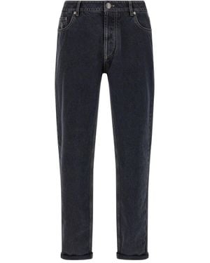 Brunello Cucinelli Logo-Patch Straight-Leg Jeans - Blue