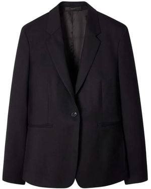 Paul Smith Blazer Con Cuello En Contraste - Azul