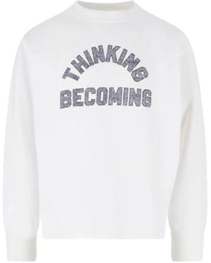 Sacai Pull À Slogan Imprimé - White