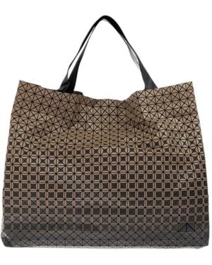 Issey Miyake Geometric-Panel Tote Bag - Brown