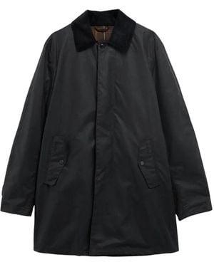 Baracuta X Barbour Corduroy-Collar Coat - Black