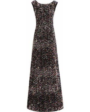 Dolce & Gabbana Sequin-Embellished Evening Dress - Black
