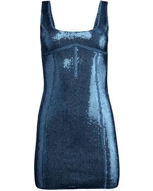 Fleur du Mal Sequin Mini Dress - Blue