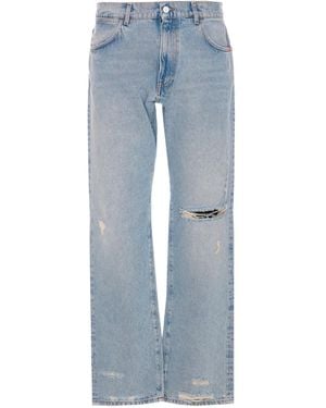 AMISH Jean James À Coupe Ample - Bleu
