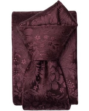 Elizabetta Goldoni Floral-Jacquard Tie - Red