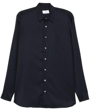 Lardini Long-Sleeve Wool Shirt - Blue