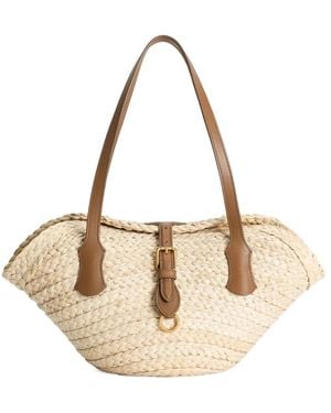 Dolce & Gabbana Sac Seau En Raphia Tressé - Neutre