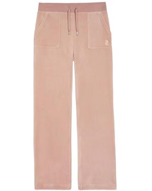 Juicy Couture Del Ray Velour Track Trousers - Pink