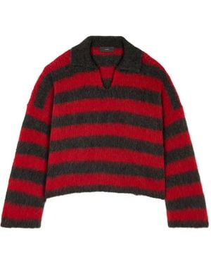 Alanui Jersey Grunge a rayas - Rojo