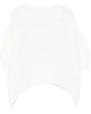 Pleats Please Issey Miyake Blusa Plissettata - Bianco