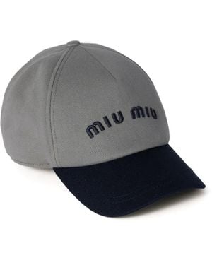Miu Miu Drill Cap - Grey