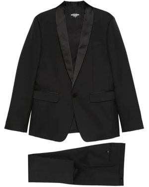 DSquared² Tailleur À Revers Crantés - Black