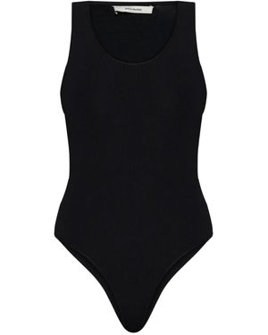Entire studios Ribbed Playsuit - Black