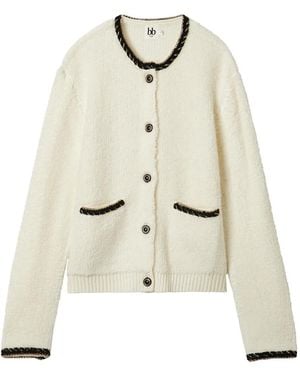 B+ AB Round-Neck Cardigan - Natural