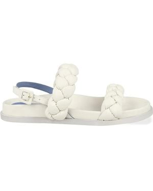 Blue Bird Shoes Braided-Strap Sandals - White