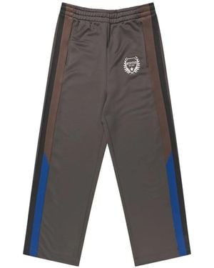 Munthe Vexation Logo-Embroidered Side-Stripe Track Trousers - Grey