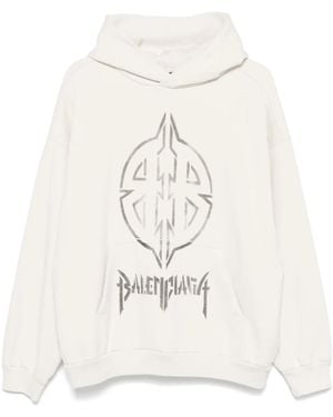 Balenciaga Metal BB Stencil Hoodie - Weiß