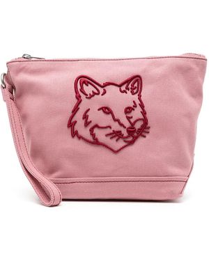 Maison Kitsuné フォックスヘッド クラッチバッグ - ピンク