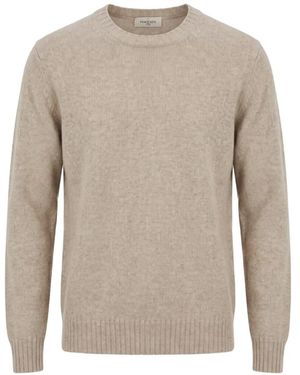 Piacenza Cashmere Crew-Neck Cashmere Sweater - White