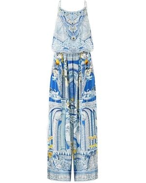 CAMILLA Jumpsuit Mit Schnürung - Blau