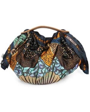 Atelier Vlisco Graphic-Print Silk Backpack - Blue
