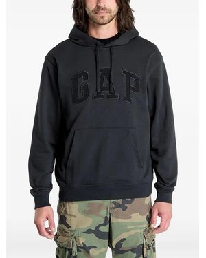 Gap Logo-Appliqué Hoodie - Gray