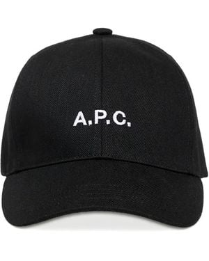 A.P.C. Embroidered-Logo Baseball Cap - Black