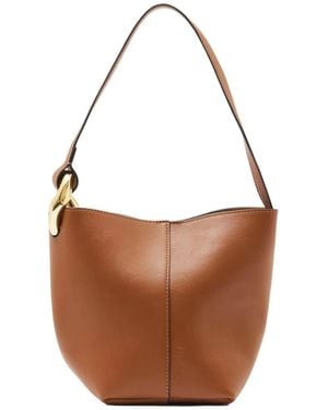 JW Anderson Bolso Bombonera Corner Pequeño - Marrón