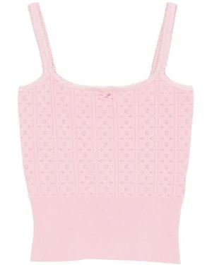 JW Anderson Pointelle-Tanktop Mit Schleifendetail - Pink