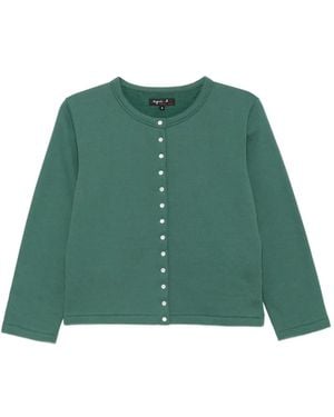 agnès b. Snap Cotton Cardigan - Green