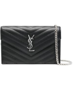 Saint Laurent Bolso De Mano Con Cadena - Negro