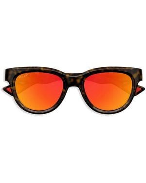 Gucci Rectangle-Frame Sunglasses - Orange