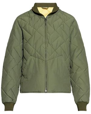 KENZO Long-Detail Quilted Jacket - Green