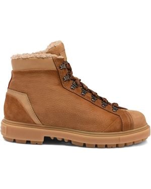 Santoni Nubuck Hiking Boots - Brown