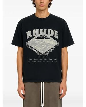 Rhude Graphic-Print T-Shirt - Black