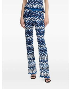 Morgan Palmy Flared Trousers - Blue