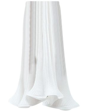 ROWEN ROSE Pleated Midi Skirt - White