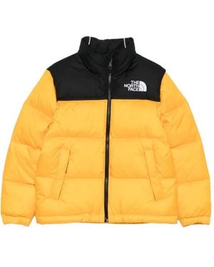 The North Face Logo-Embroidered Puffer Jacket - Yellow