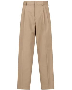 BE ABLE Pleated Straight-Leg Pants - Natural