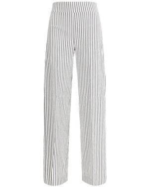 Avenue Montaigne Flavia Striped Trousers - White
