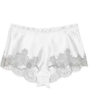 Carine Gilson Lace-Trim Pyjama Shorts - White