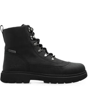 Moon Boot Bikerstiefel Aus Nylon - Schwarz